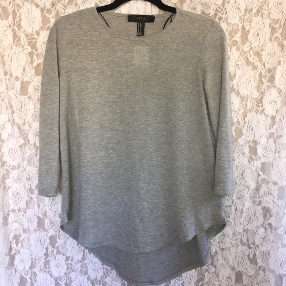 Forever 21 Gray Long Sleeve Top
